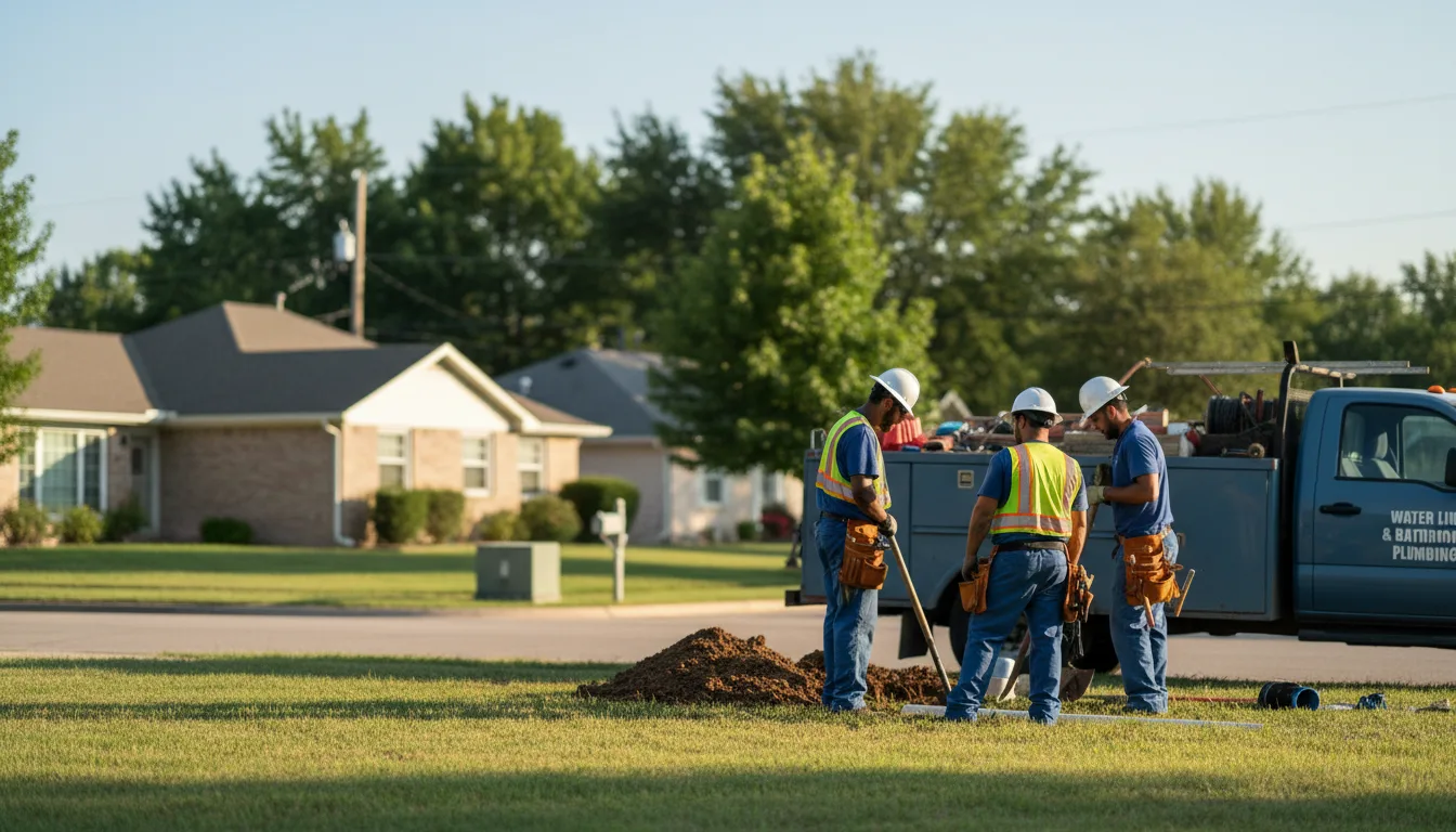Residential water line and bathroom plumbing service in Troy Mills, IA
